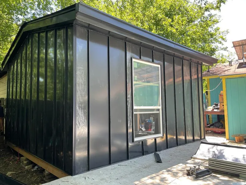 Black standing seam metal wall panels for Metal Roof Installation in Brownsburg